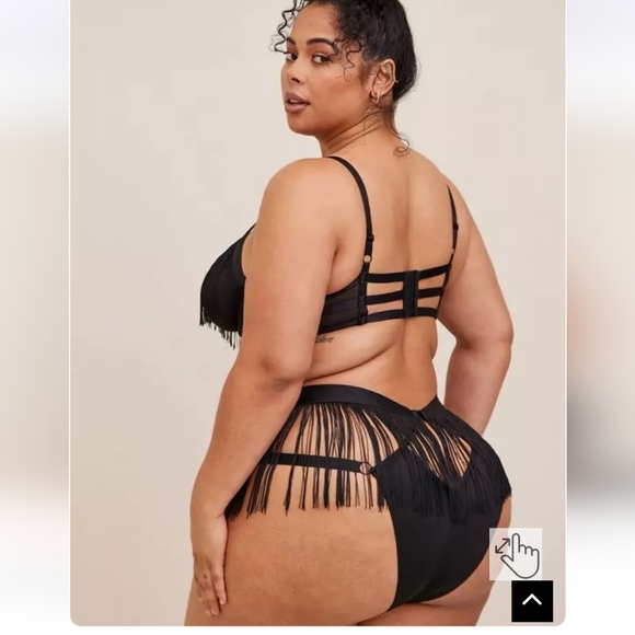 🍂🍁🍁Nwt Torrid 2x bra 1x Panty Fringe Strappy Longline Bra & Panty Set - Picture 3 of 8